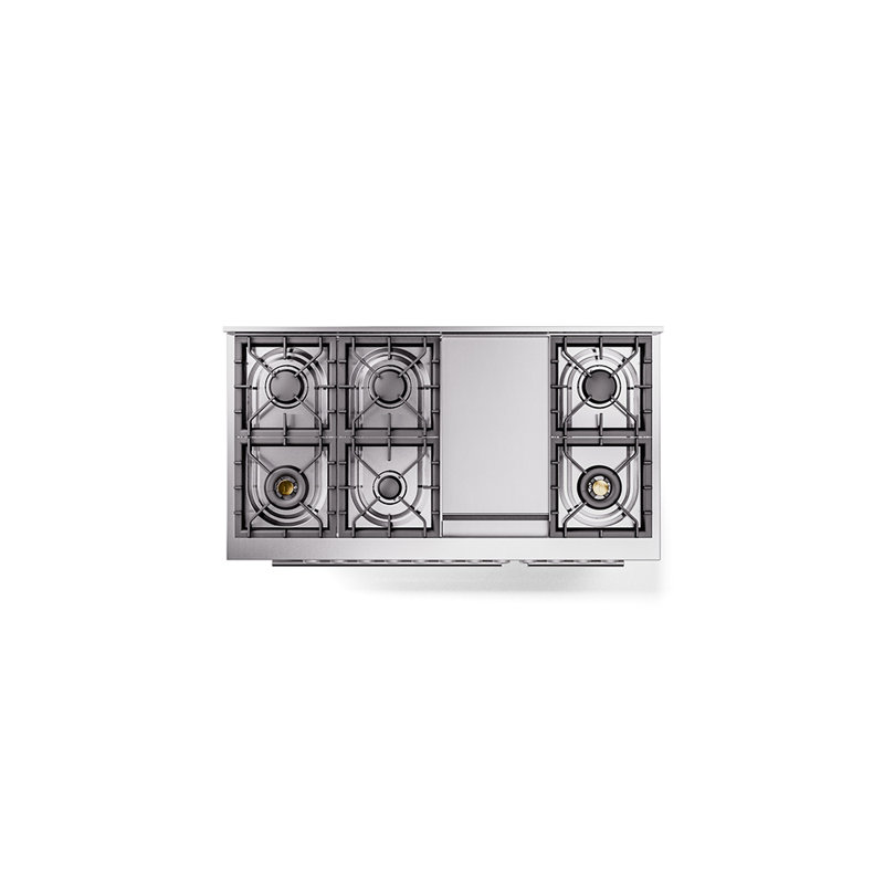 Plaque chauffante double 8 brûleurs 48 po ILVE Professional Plus II, Propane liquide, RAL Classic