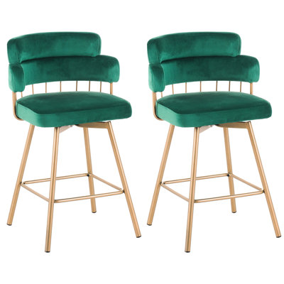 26 po avec 2 tabourets de bar pivotants à 180 °, pour îlot de cuisine, café, pub, structure en fer, matériau, support de 300 lb, glissières en plastique, hauteur du dossier bas, rembourré, capacité de poids, fonction