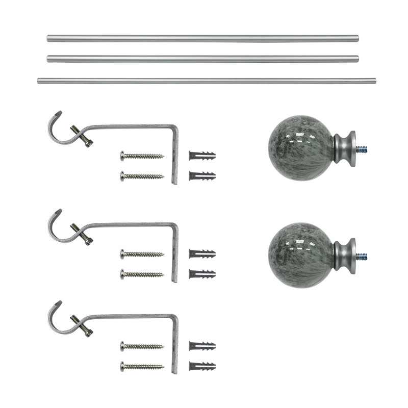 Nickelas réglable 0,625 po, H 2,01 po x l 125,4 po x P 2,01 po, Argent antique