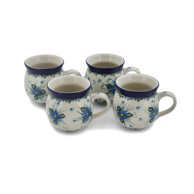 Tasse à café brillante Beauty Polish, 12 oz., 4, Ne m'oublie pas