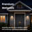 Outdoor Solar Pagoda Aluminum Motion Sensor Wall Sconce With Motion Sensor & Carbon Trim