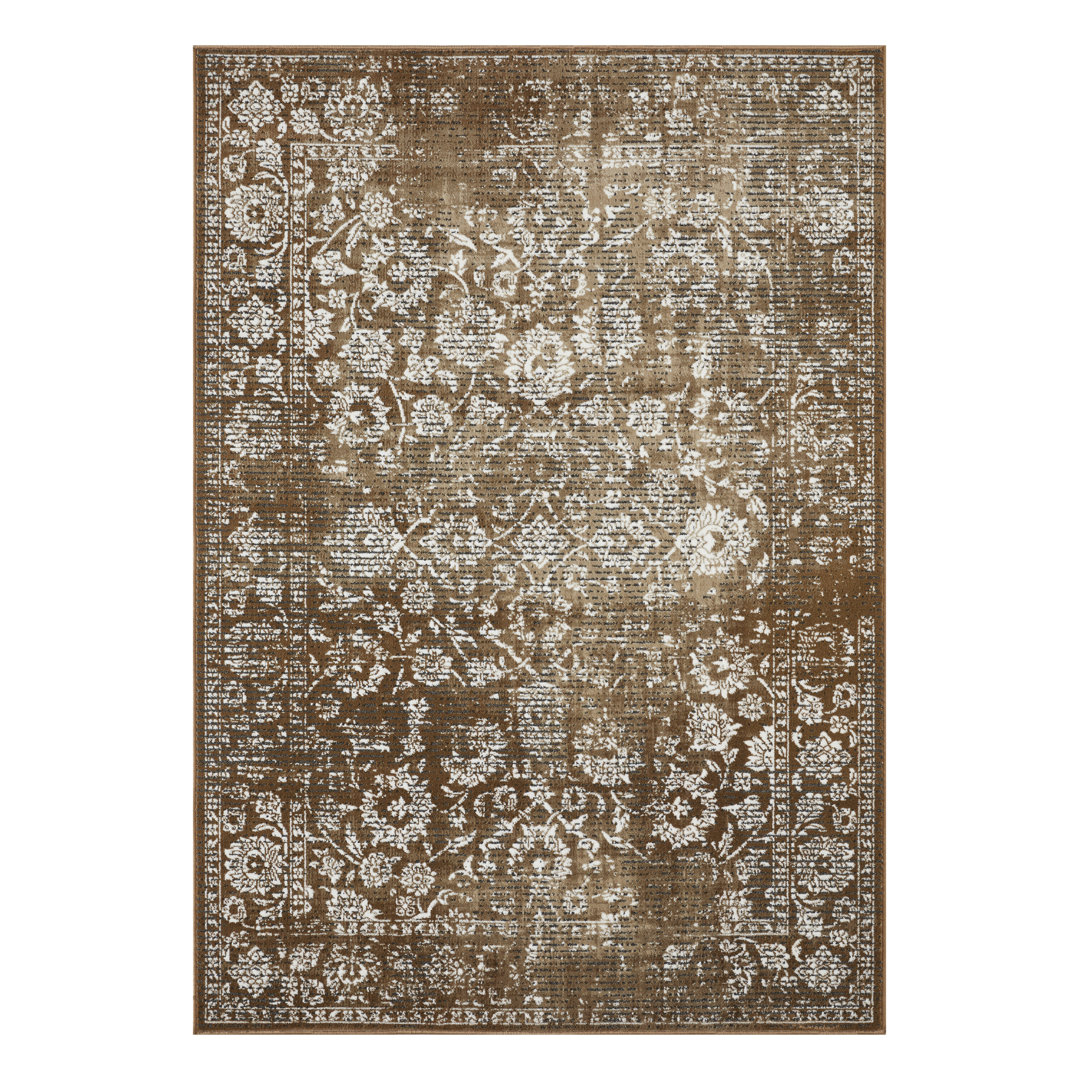 Raashid Oriental Handwoven Polypropylene Indoor Area Rug in Beige Bungalow Rose Rug 