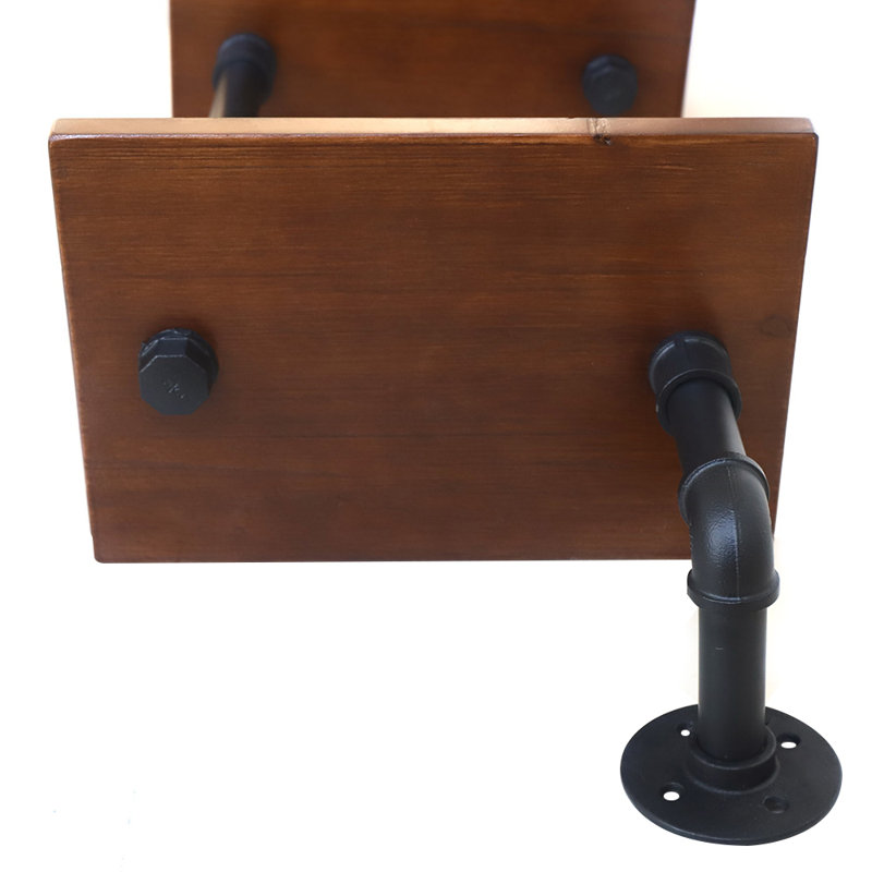 Johnell 6 Piece Tiered Industrial Pipe Shelves