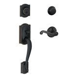 Handleset with Deadbolt and Door Knob and Rosette