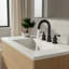 Robinet pour salle de bain à poignée double moderne avec ensemble de drain (ensemble de 2)-128592693
