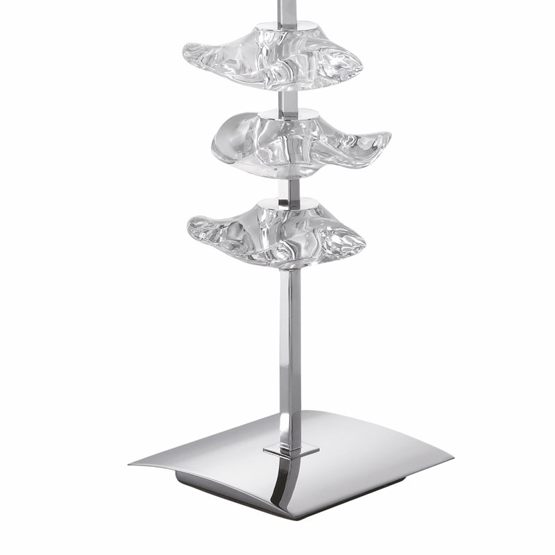 Metal Table Lamp, Silver/Black