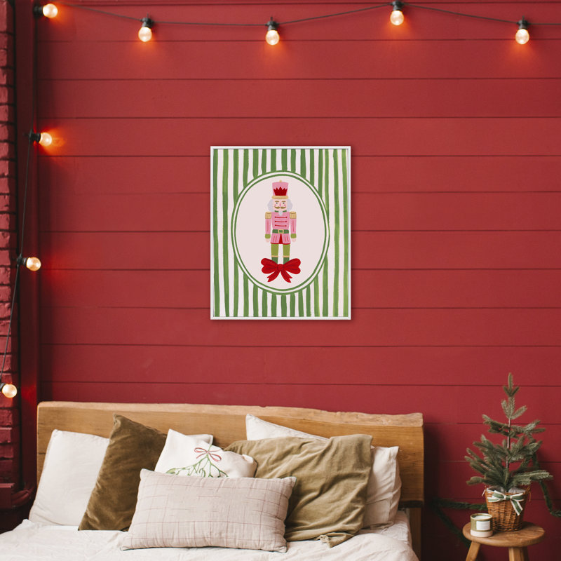 Casse-noisette avec rayures à ruban, estampe numérique, design par Courtney Haley, H 30 po x l 24 po