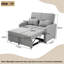 2 Seater Linen Sofa Bed-1414258514