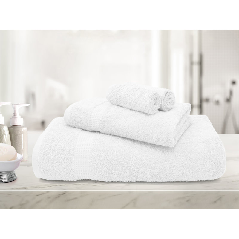 Peryl Hand Towel Super Absorbent 550 gsm Luxury Egyptian-Quality Cotton 50x85, White