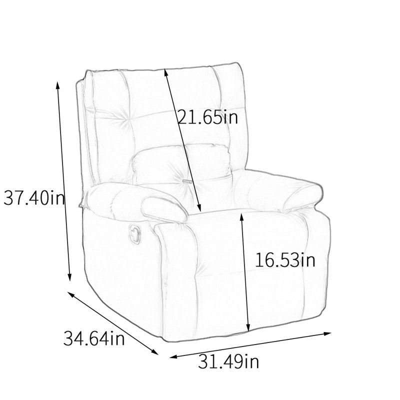 Fauteuil inclinable pivotant en similicuir Nolff, Gris clair