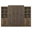 Lit escamotable moderne avec 2 armoires latérales pour petites chambres et chambres d'amis-116844438-116844439
