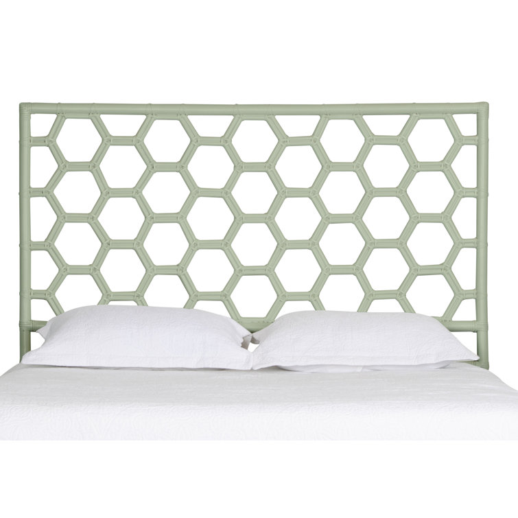 Honeycomb Wicker/Rattan Open-Frame Headboard