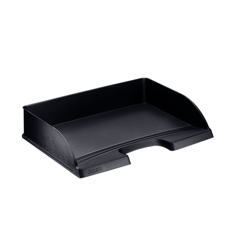 Plastic Paper Organiser, Black, 7cm H x 36.3cm W x 27.3cm D