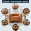  Chaise d'appoint rembourrée moderne 40,25 po Xanum, tissu uni, design minimaliste pour le salon, la chambre à coucher ou le bureau-358698280