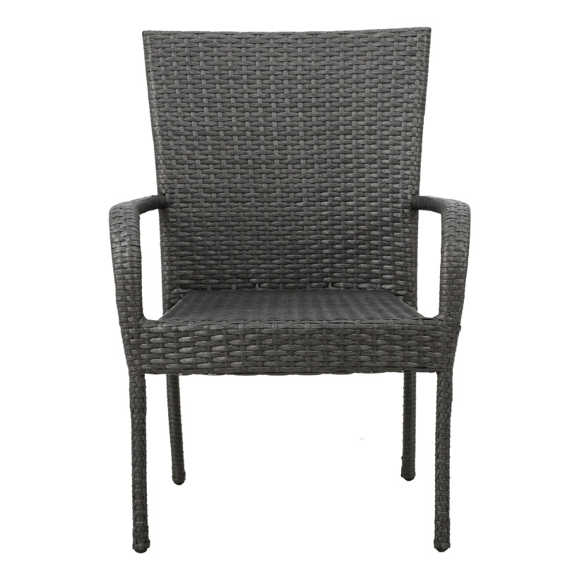 Grey Pe Stacking Chair - Classic And Modern Blend, Build, Space Saving Storage, Ideal For Outdoor Entertaining