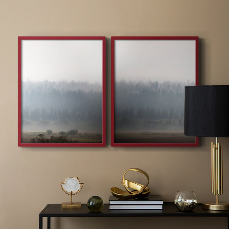 «Morning Glow I», reproduction encadrée de qualité supérieure - prête à être accrochée - aucun clou requis - aucun clou requis
