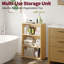 Bibliothèque à 3 tablettes, bibliothèque haute en bois et étagères, étagères à cubes à 3 niveaux, étagère de rangement multifonctionnelle pour bibliothèque de chambre à coucher, bureau à domicile-86440077