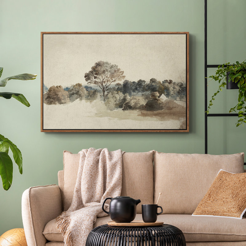 "Vintage Landscape -MVI" sur toile, Noyer, H 27 po x l 41 po