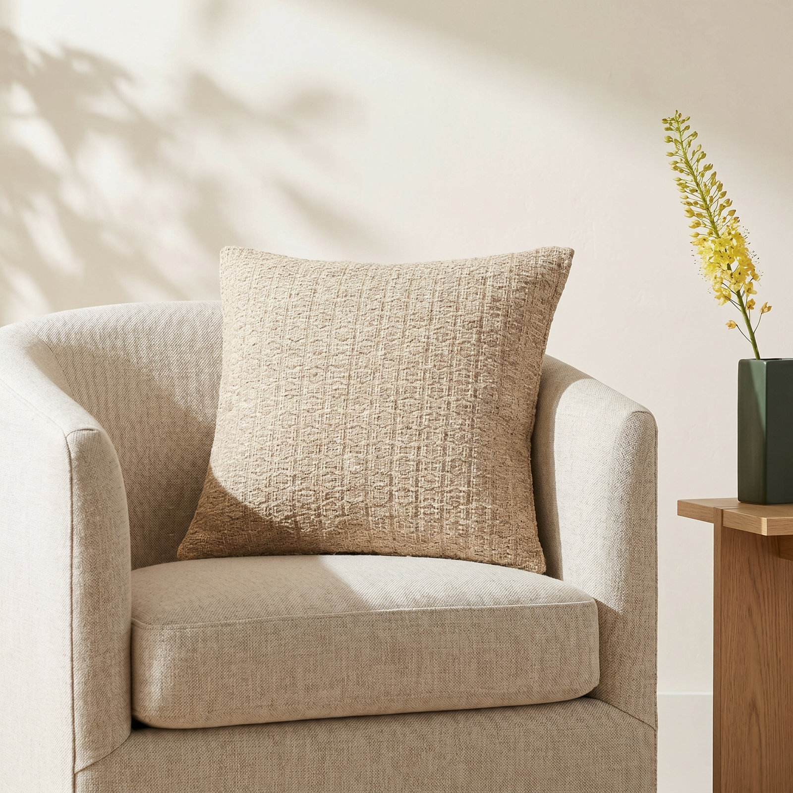 Hemlen Wool Throw Pillow, Pillow Cover Only - No Insert