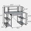 Bureau gris et noir avec tablettes ouvertes et huche-1822458464