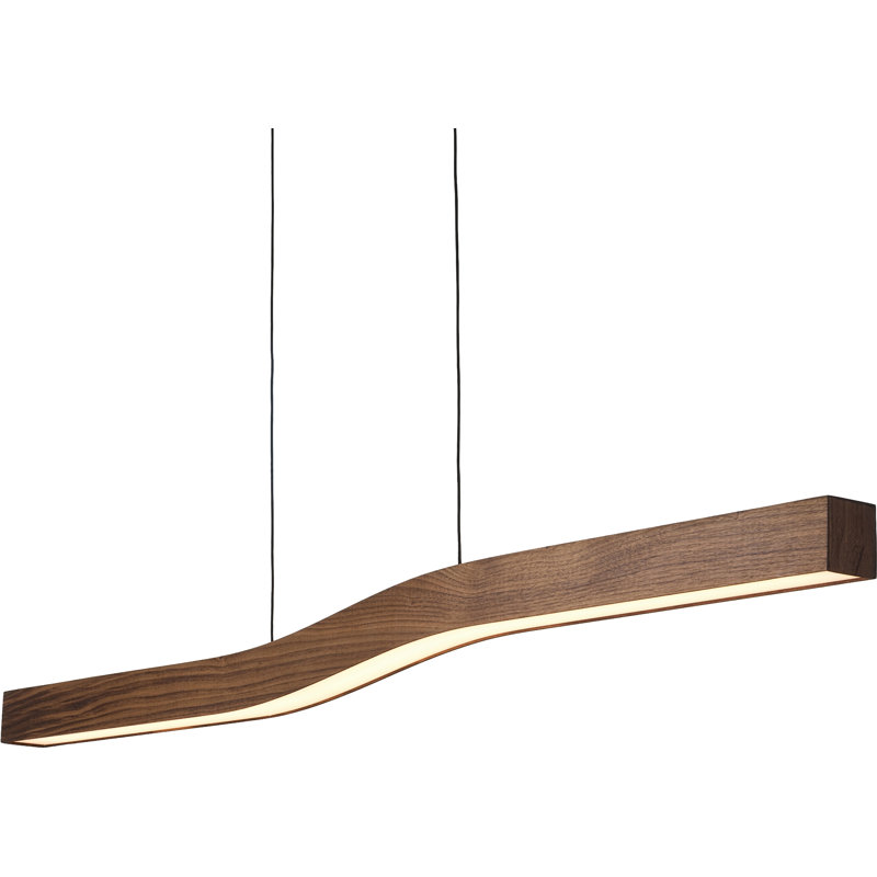 Camur 1 - Light LED Pendant, Dark Stained Walnut, 2700K