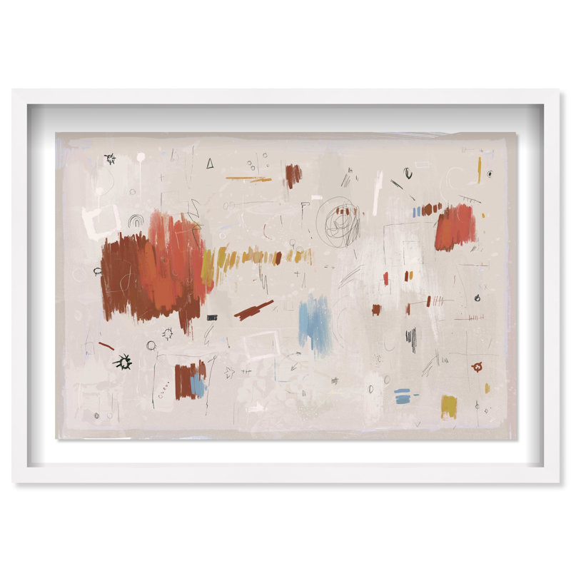 Expression Wall Shadowbox Abstract Print by Oliver Gal, Black Frame, 15 x 10, 11.5"H x 16.5"W, White Frame