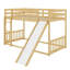 Lit superposé simple au-dessus de simple avec clôture coulissante et porte d'accès-1771816424