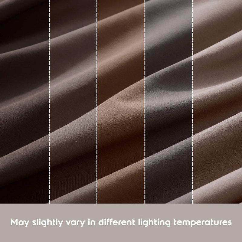 Hotel Collection Soft Breathable Bed Sheet Set with Deep Pocket Fitted Sheet, Chocolate Brown, Queen