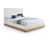 Cream Chenille Fabric / Natural Oak