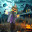 HOMCOM Pumpkin Halloween Animatronic Prop for Indoor Outdoor Decoration