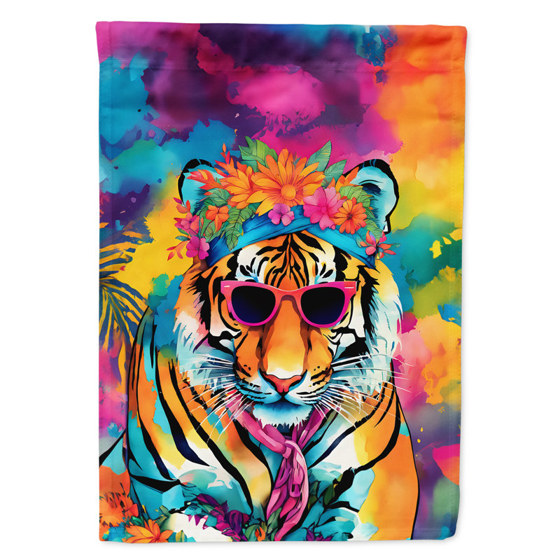 Drapeau de maison de tigre du Bengale hippie