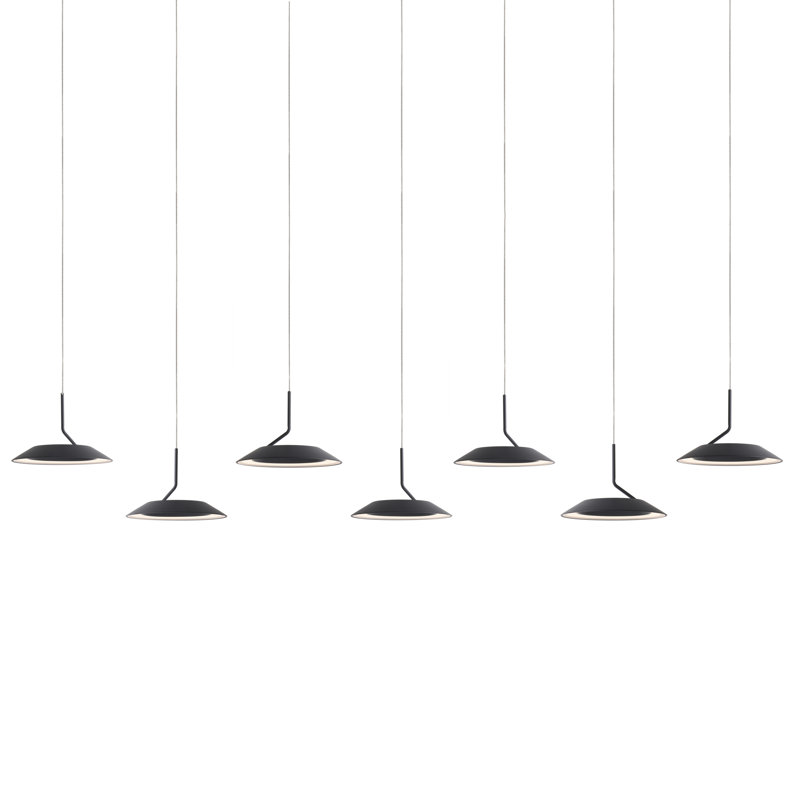 Royyo 7 - Light LED Pendant, Matte Black