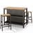 3 Pcs Dining Table Set, Rustic Retro Breakfast Table Dining Stools, Kitchen Table Set-1787308328-1787308330