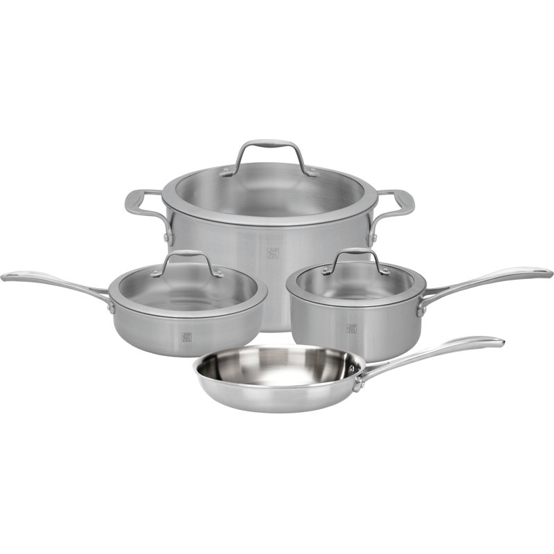 Zwilling Spirit 3-ply 7-piece Stainless Steel Cookware Set