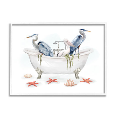Highland dunes aigrettes dans une baignoire nautique, art giclée par Ziwei Li