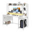 Bureau d'ordinateur avec prises de courant, lumières DEL et huche-585104455