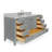 Flynt 61'' Single Bathroom Vanity with Carrara Marble Top-64627258-64627257