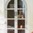 French solid wood glass door display cabinet