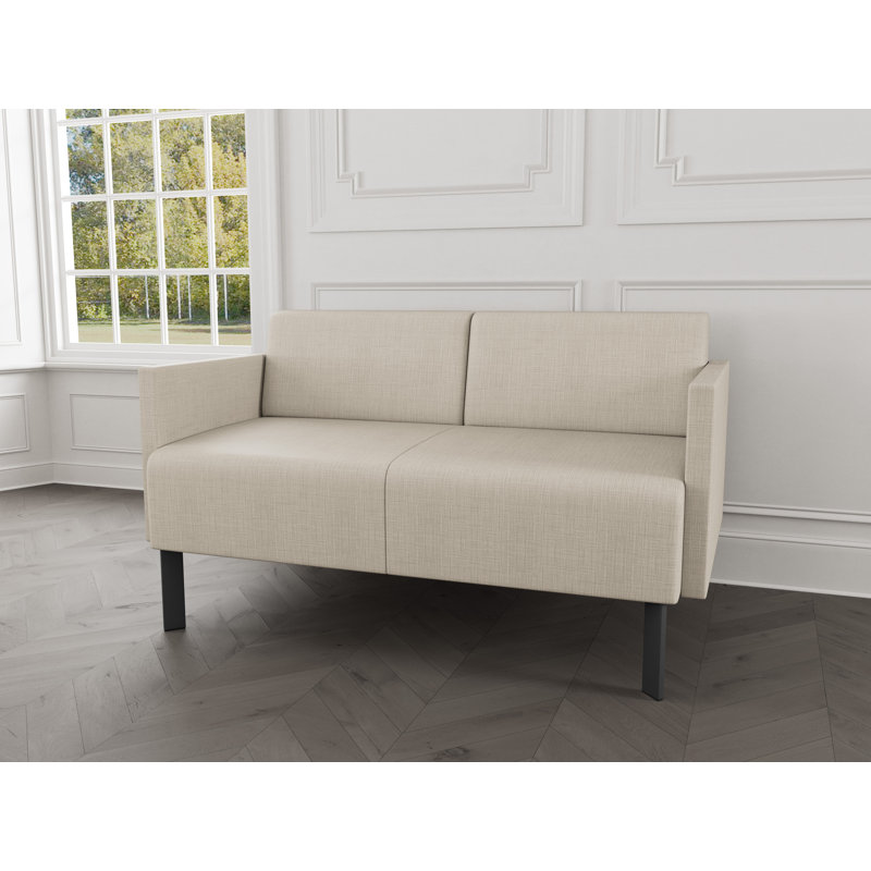 Causeuse de réception Luxe Lounge, Acier gris anthracite, Plot Line neutre