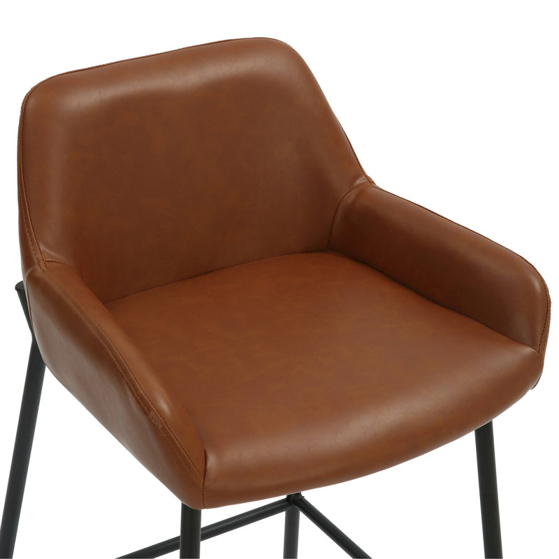Melihate Upholstered Counter Stool, Saddle