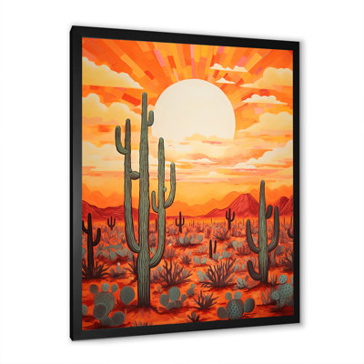 «Cactus Sunset Shadows I» sur toile