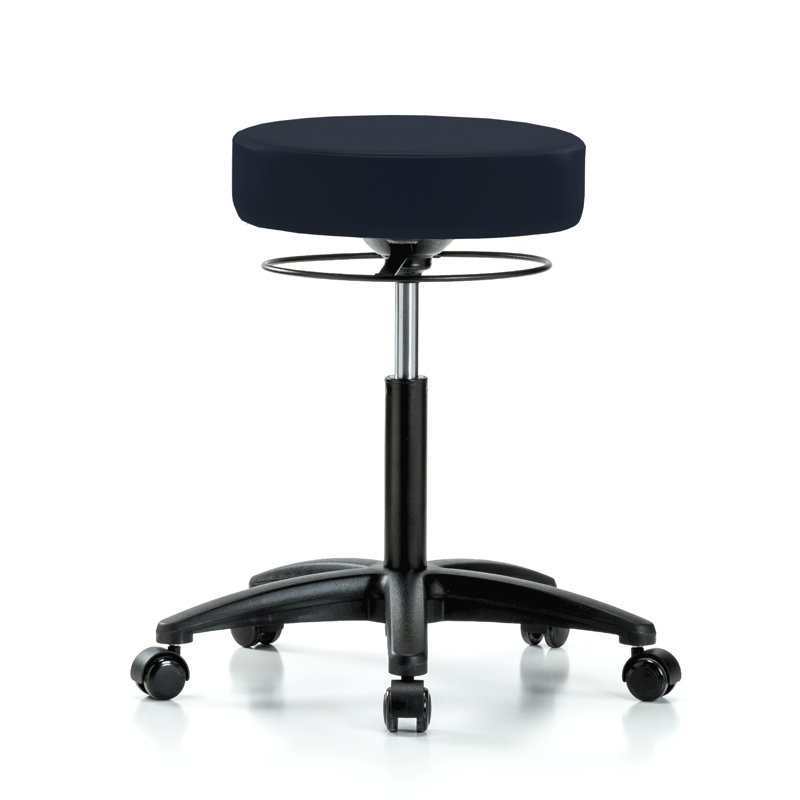 Tabouret réglable en hauteur PERCH Stella |  Hauteur du bureau: 18,5 à 24 po, Tissu impérial, Noir
