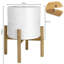 Jardinière en céramique avec support en bois Elayna-914506018-915315815