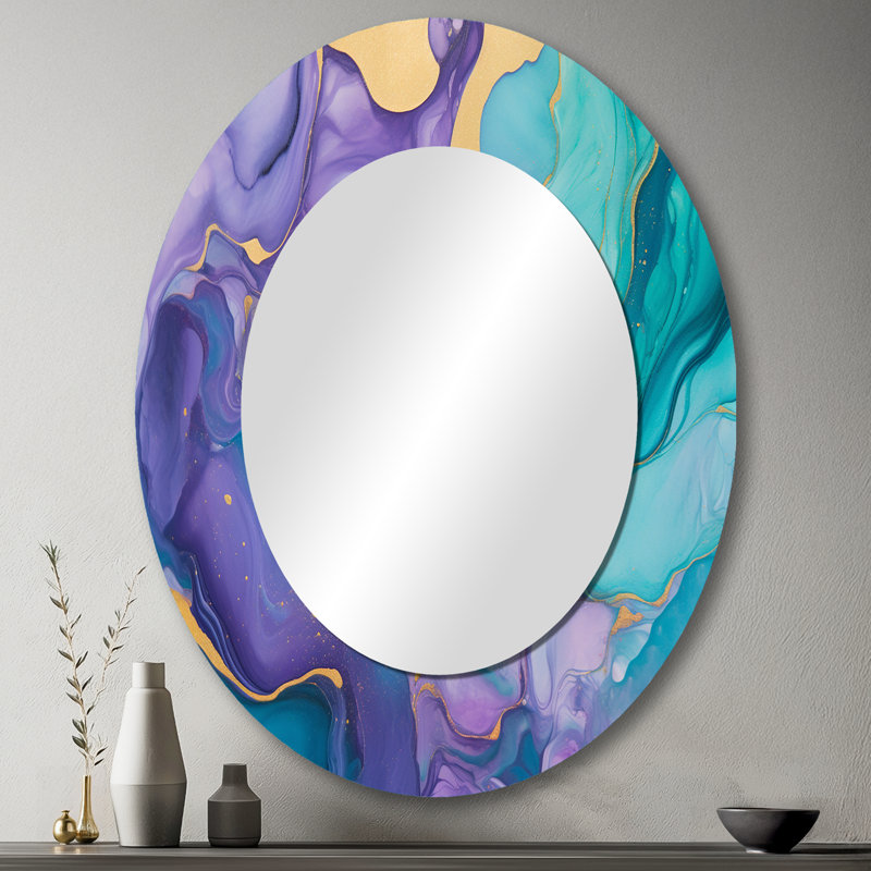 Lobdell - Miroir abstrait en métal, 43 po x 33 po