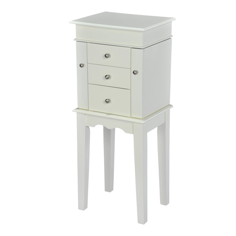 Organisateur d'armoire pour bijoux Sea Green, Blanc
