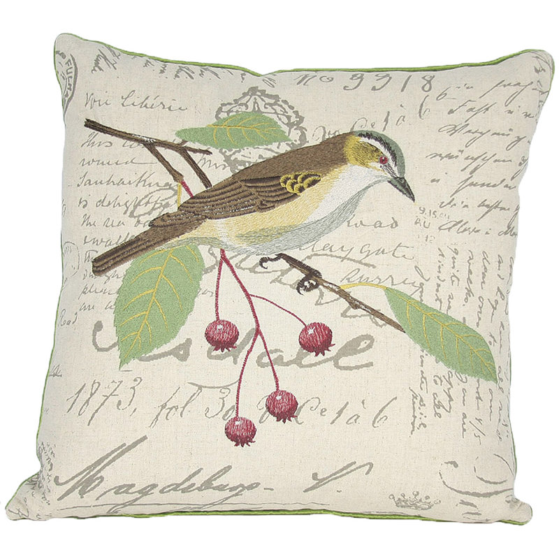 Avian Bird Throw Pillow, Feather, Brown