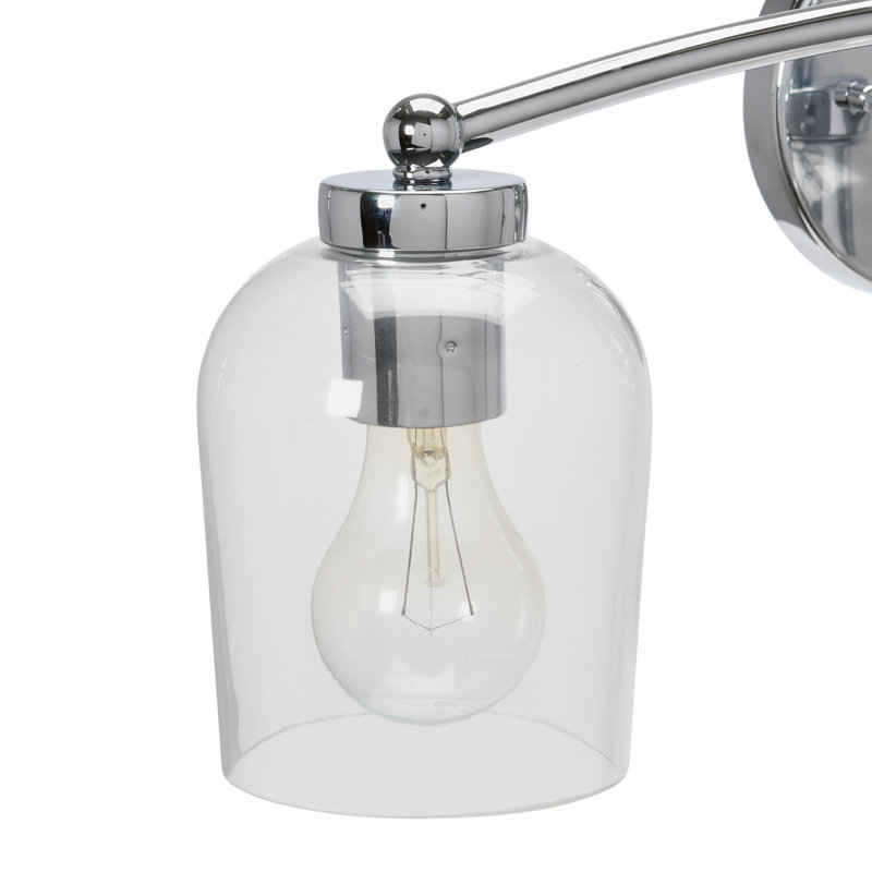 Éclairage pour salle de bain 3 lumières en métal brossé Eckehard, or brossé, Argent
