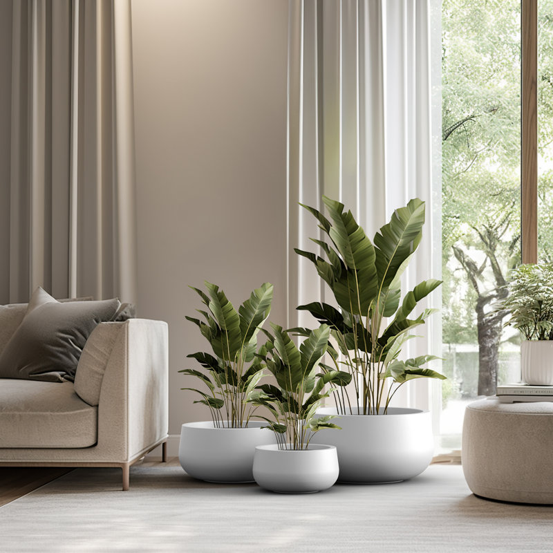 Lupin Handmade Pot Planter, Crisp White