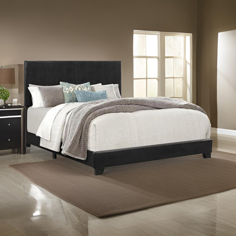 Woodsum Upholstered Platform Bed, Black, King