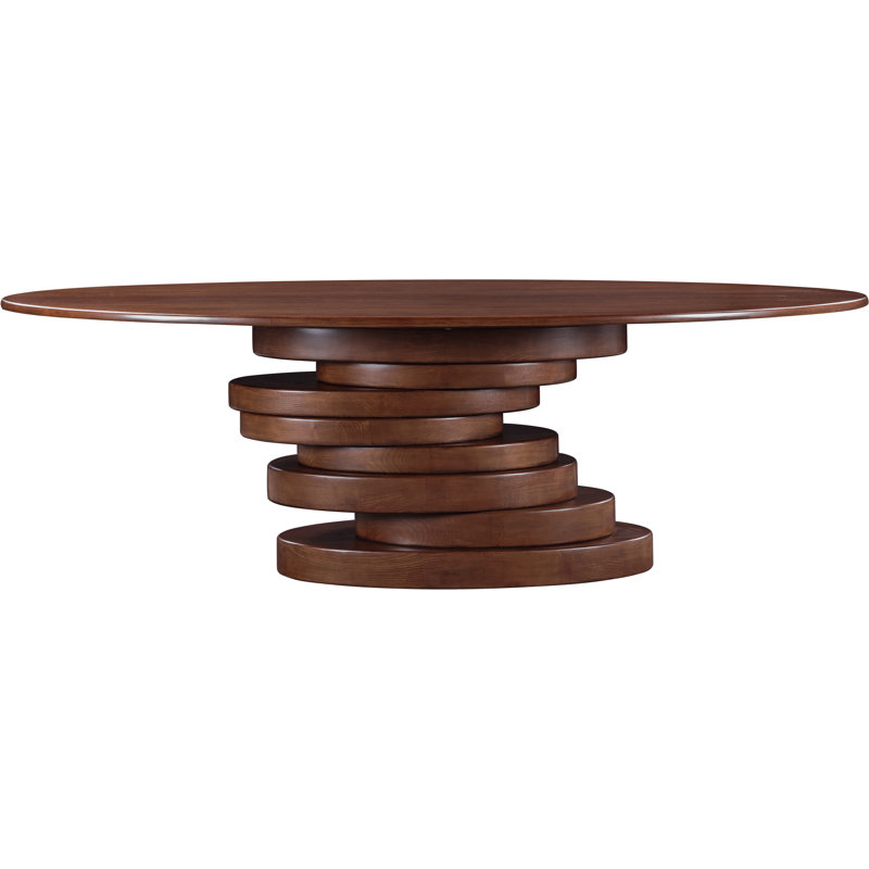 Moriah 90" Pedestal Dining Table, Brown